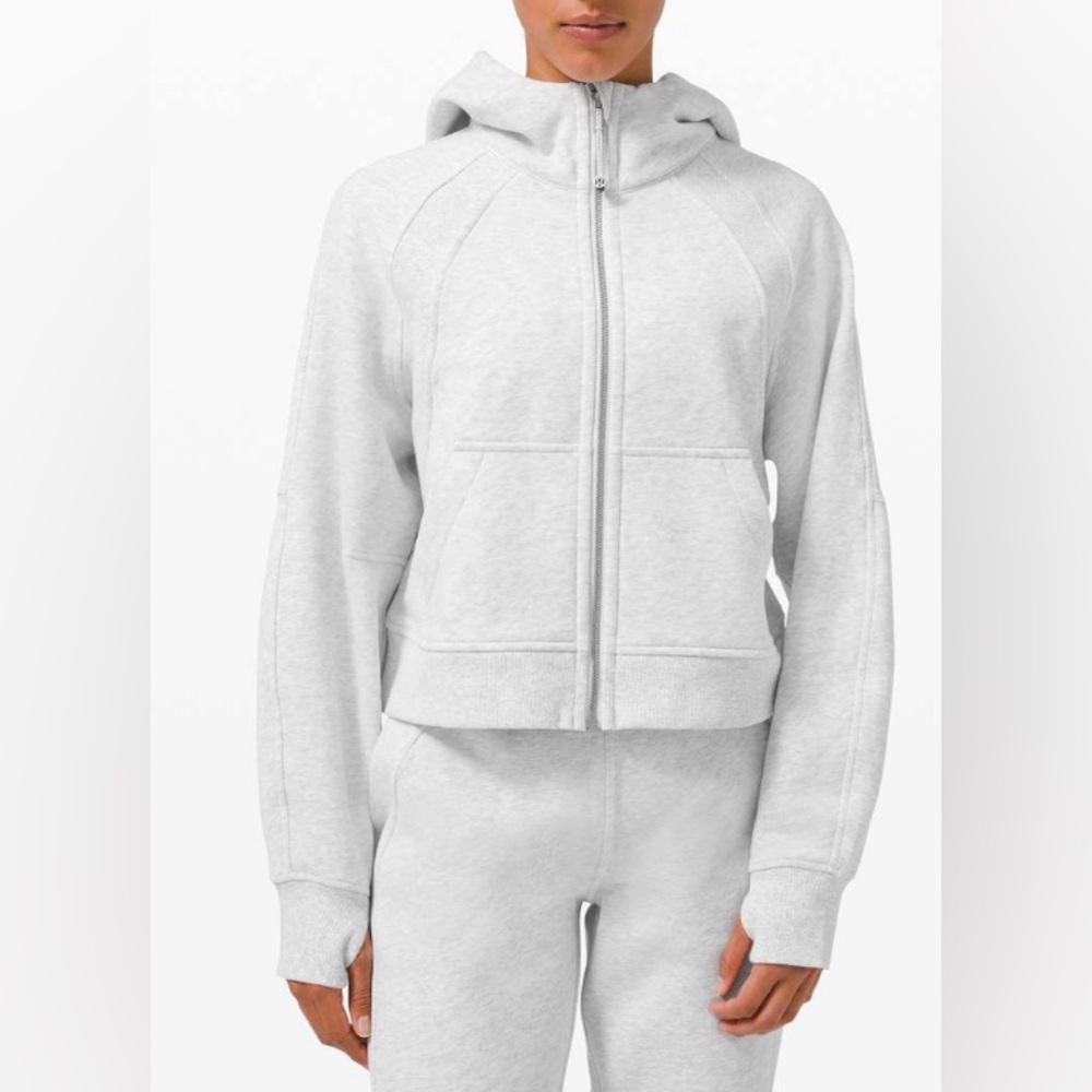 Lululemon Scuba Oversized Full Zip Heathered Core Ultra Light Grey